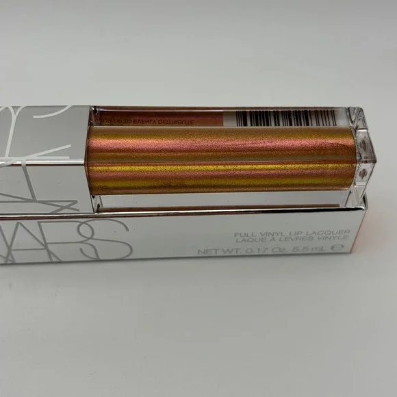 NARS Full Vinyl Lip Lacquer Cape Town 2437 Metallic Gold Peach Pink 0.17oz NIB