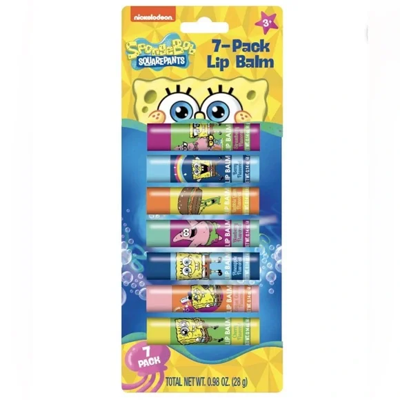 Spongebob Squarepants 7-Pack Lip Balm