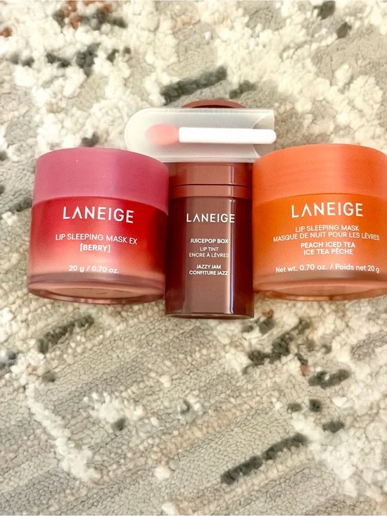 LANEIGE Lip Set in Berry, Red, and Peach