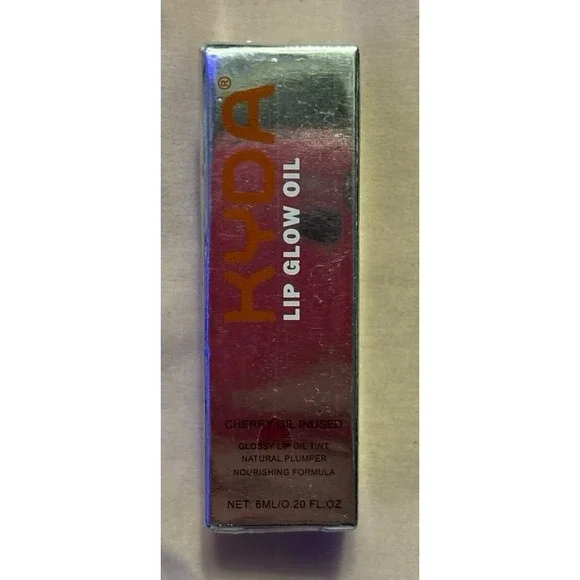 NEW Kyda Cherry Oil Infused Lip‎ Glow Oil, Glossy Lip Oil Tint, Pink (001)