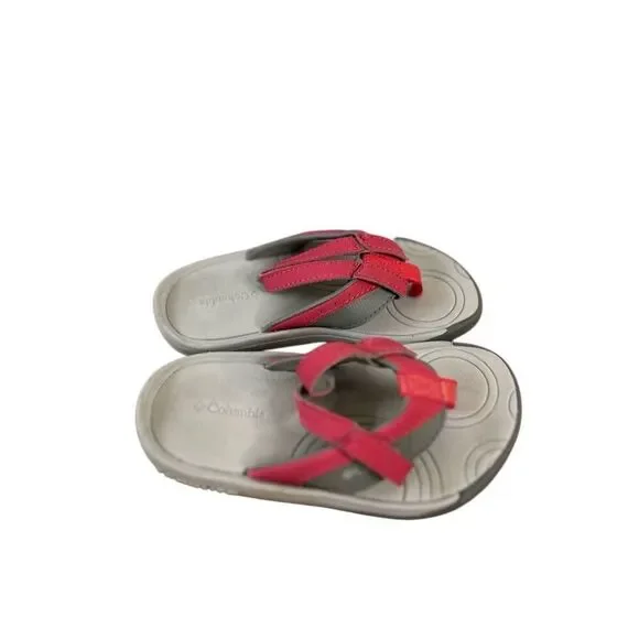 Columbia flip‎ flops girls 9 pink straps omnitech