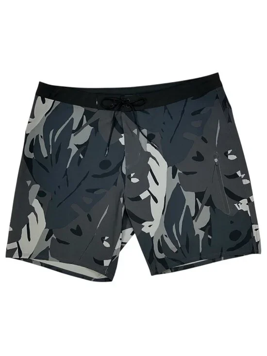 Vuori Infinity Boardshort Swimsuit 38 Charcoal Leaves Swimwear
