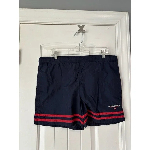 Vintage polo sport American Flag swim trunks Small