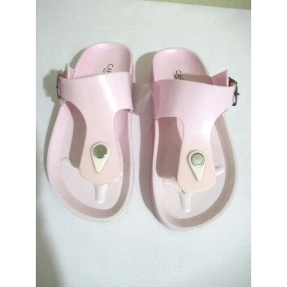 Capelli New York Youth Girl's Pink Rubber Buckle Sandals Size 33