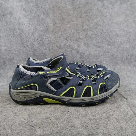 Merrell Shoes Kids 5 Sport Sandals Hydro Closed Toe Fisherman Casual Blue Green