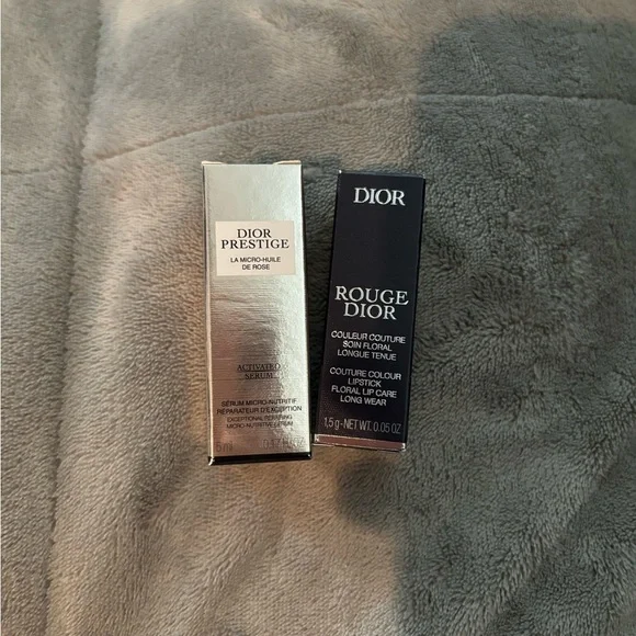 Dior Prestige and Rouge Dior Lipstick Set in Silver and Black