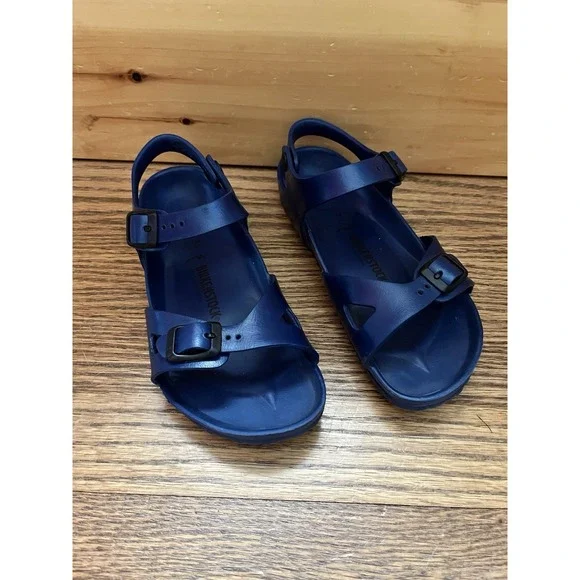 BIRKENSTOCK RIO NAVY EVA ANKLE STRAP SANDAL 34 US Women's Size 3-3.5 Kids