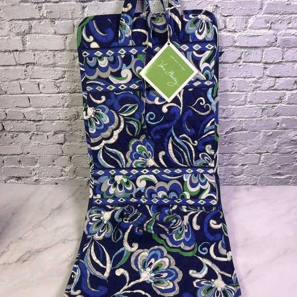 Vera Bradley Hanging Makeup Organizer Multicolor Paisley, Zipper, Handle