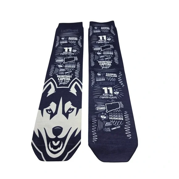UConn Huskies 11 National Championships Unisex One Size Navy Blue Crew Socks