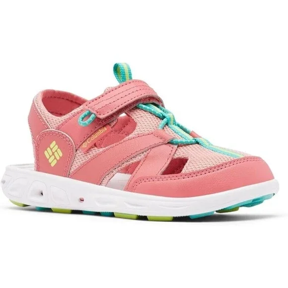 Columbia TechSun Sport Sandals Youth Girls 3 Salmon Pink Omni Grip NEW