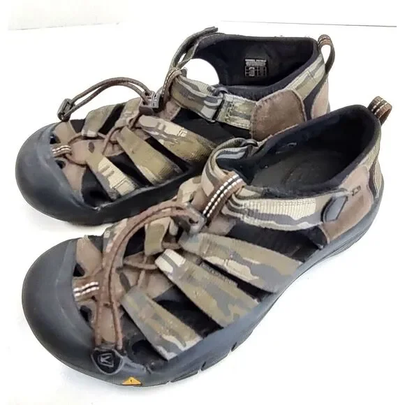Keen‎ Newport Hiking Sport Sandals Size 4 Green Camo 1014988