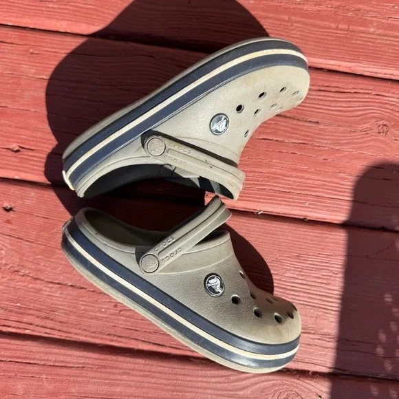 Crocs Kids' Gray Clogs Child's Size 13 Water Shoes Summer Play School Slip-on