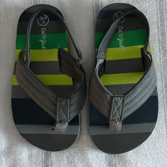 Toddler Sandals w/ Back Strap – Cat & Jack, Gray, Size 9/10