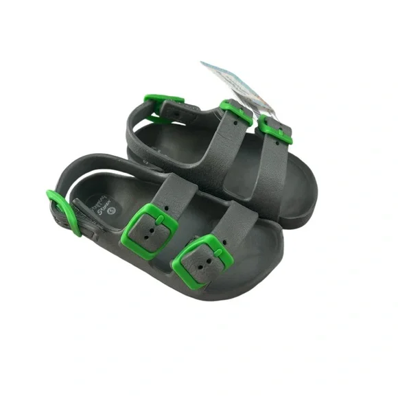 (NWT) Kids Gray and Green Sandals
