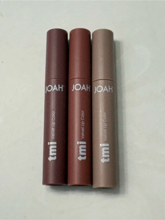 NEW Joah TMI Velvet Lip Color Set of 3 Messy Hair Walk of Shame WYD? KBeauty