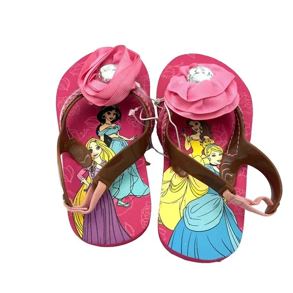 Disney Princess Flip Flop Sandal Pink‎ Size 7/8 New