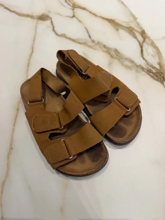 Zara  Brown  Strap Sandals