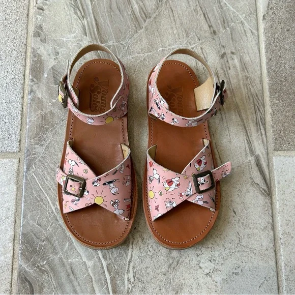 Young Soles Sonny Pink Sandals, Size 34 EU, 3 US