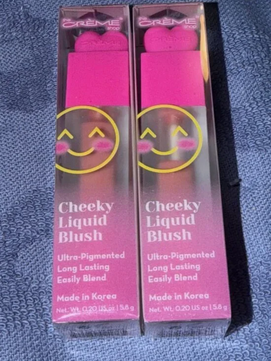 The Creme Shop Cheeky Liquid Blush Ultra Pigmented Berry Glaze LOT of 2 NEW