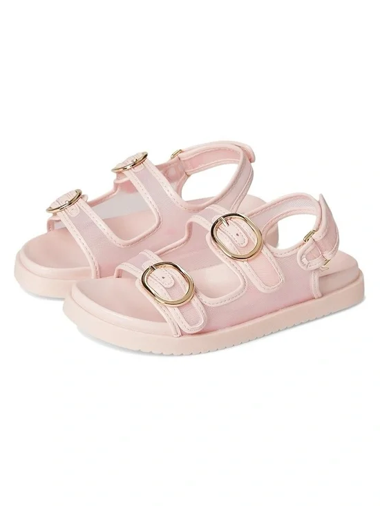 Steve Madden Light Pink Buckle Strap Sandals for Kids