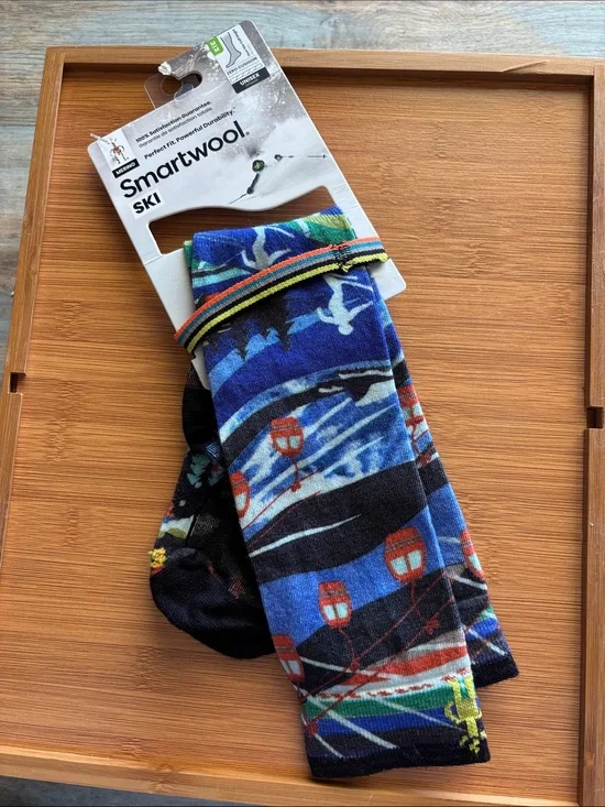 Smartwool Unisex Blue Multi-Color Ski Lift  Socks