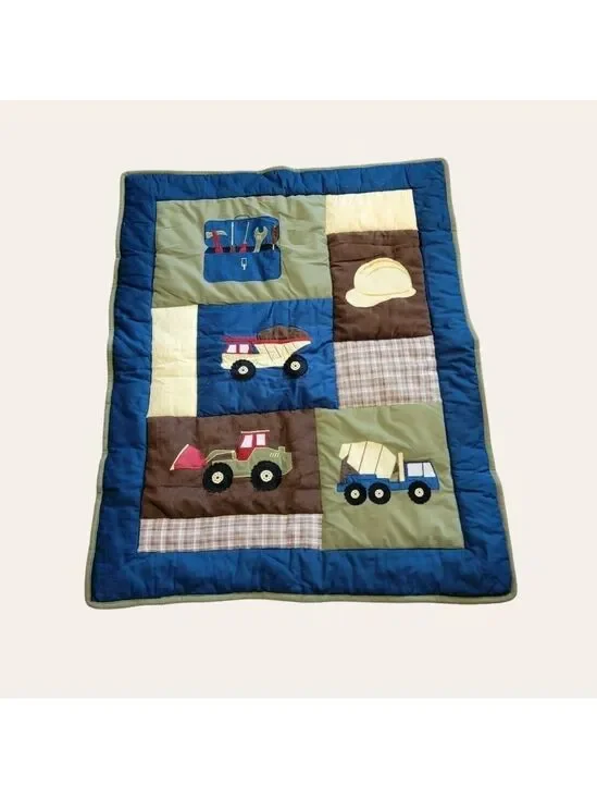 Sweet Jojo Designs Construction tools Baby Crib Nursery Quilt Blanket 35