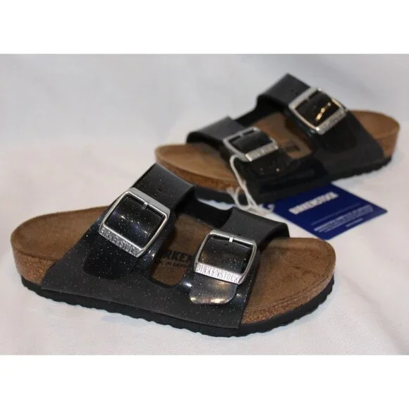 BIRKENSTOCK KIDS ARIZONA GALAXY MAGIC BLACK SANDALS EU 26 US 8-8.5 NIB