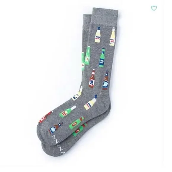 NEW! Beer Bottle Men's Novelty Socks Party Time Bud