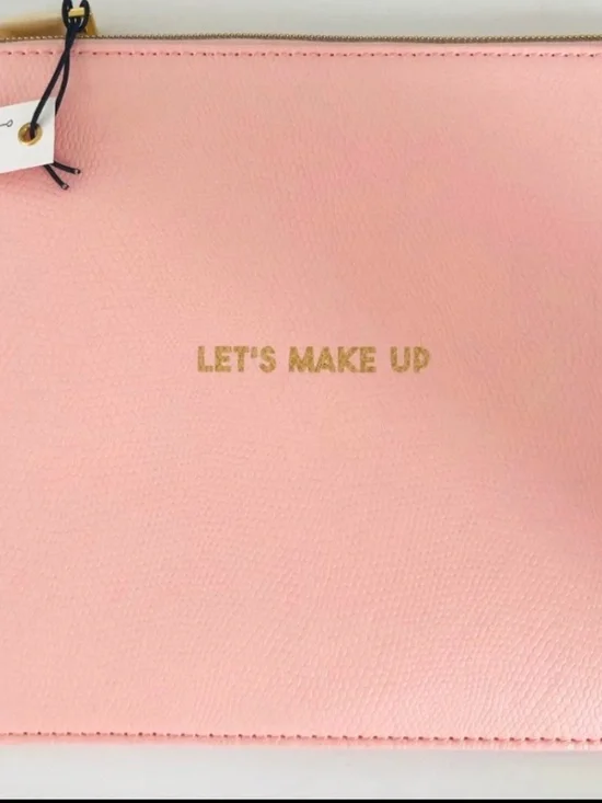 8 Oak Lane Pink Leatherette Makeup Pouch