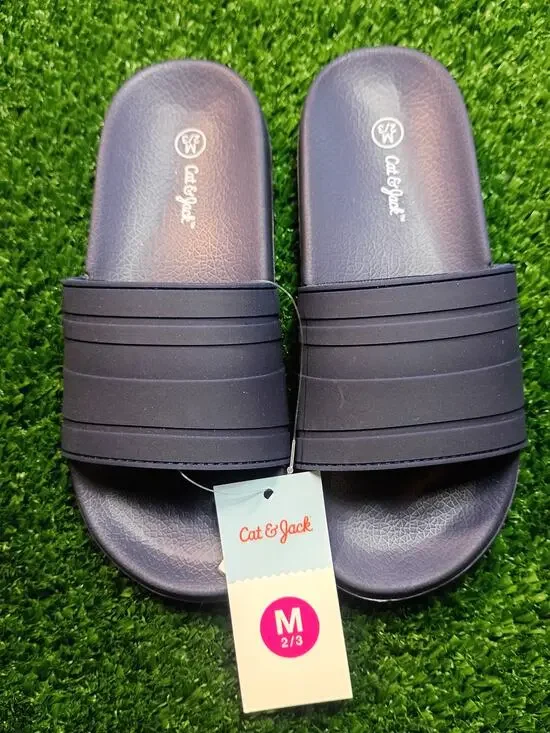 Cat & Jack Youth Unisex Slide Sandals - Medium 2/3 NWT