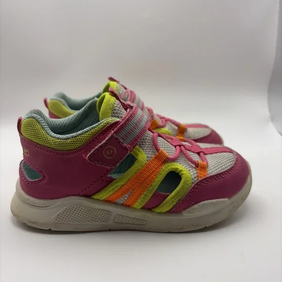 Stride Rite 360 Brinley Sneaker Sandals Toddler Girls 8M Pink/yellow/orange