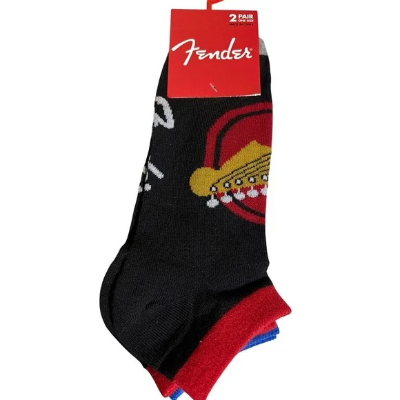 Fender Socks, 2 Pair, One‎ Size, Guitar Musical Instrument Novelty