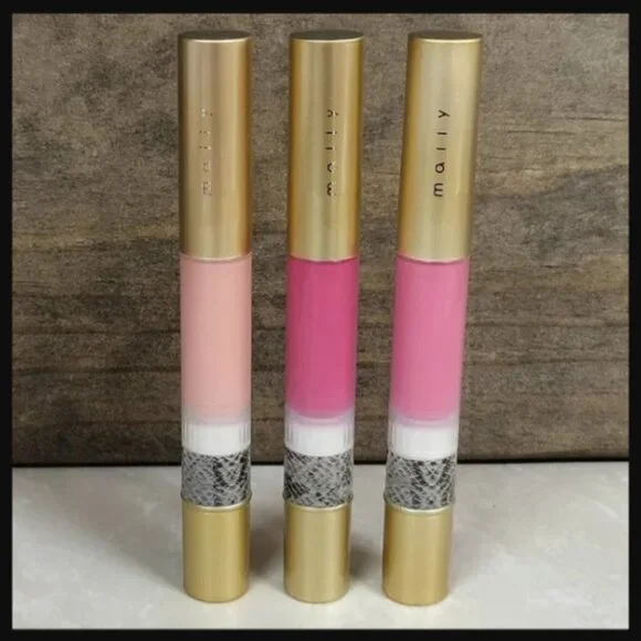Mally High Shine Liquid Lipstick Trio pinks NIB