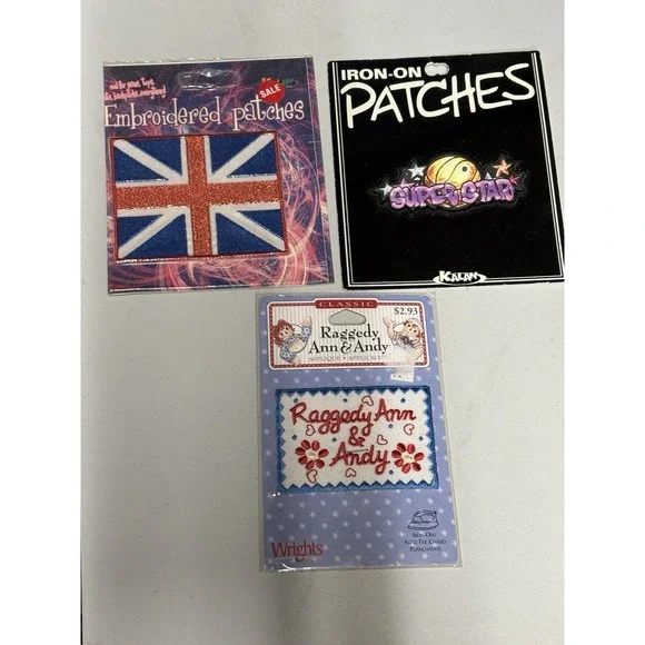 Y2K/ 2000 Vintage Iron In‎ Patches, Lot Of 3