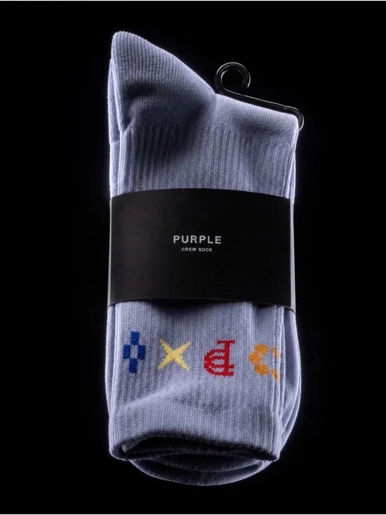 Purple Brand Crew Socks - One Size Fits Most - NWT