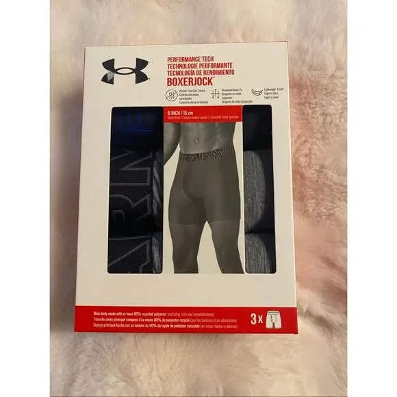 Under Armour Boxerjock Boxer Briefs Size M 3 Pack Underwear 6