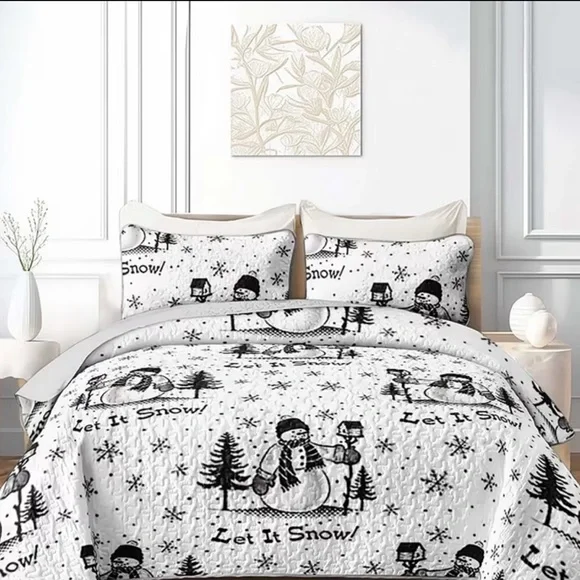 Snowman Themed Bedding Set