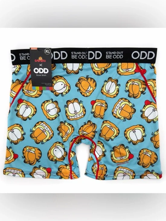 NWT New Odd Sox Garfield Boxer Briefs Mens Size XL Underwear 90s Nickelodeon