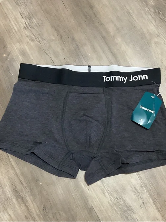 Tommy John Charcoal Gray Boxer Briefs with Black Waistband