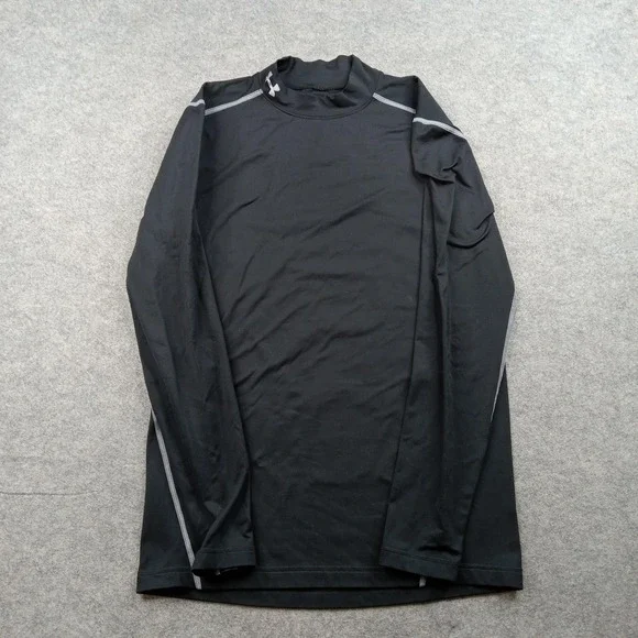 Under Armour Shirt Mens Small Black ColdGear Fitted‎ Long Sleeve Base Layer