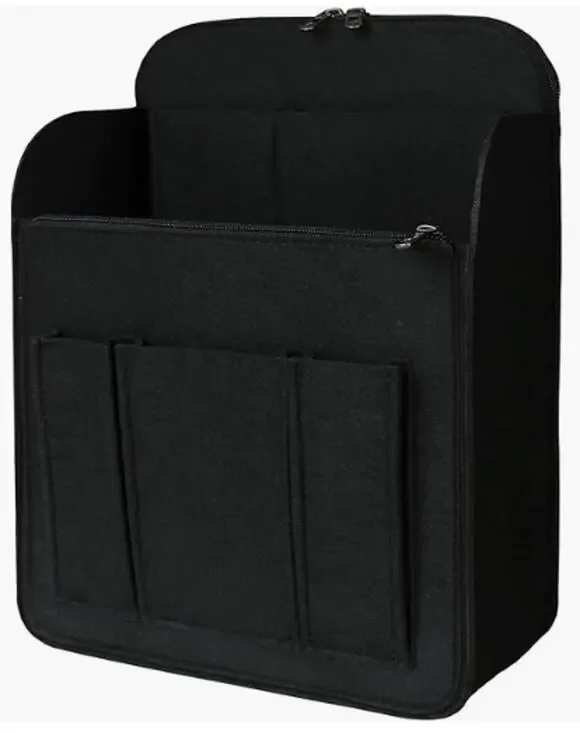 Backpack Organizer Insert, Felt Bag Organizer for Rucksack Shoulder- Black