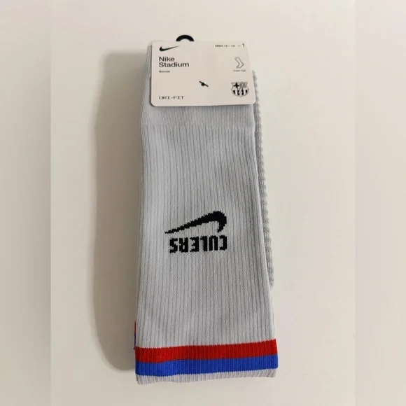 Nike Stadium Soccer Knee High FCB Culers Socks FC Barcelona Men’s Large 12-15