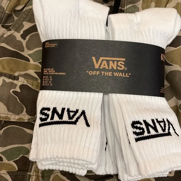 Vans Socks 6 pairs set CREW VANS. 