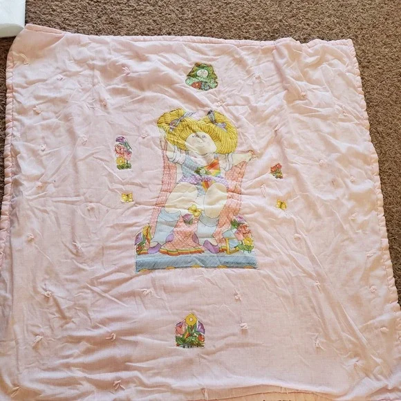 Homemade Cabbage Patch Kids‎ Babies Blanket Quilt 1983 Dance Leg Warmers Pink