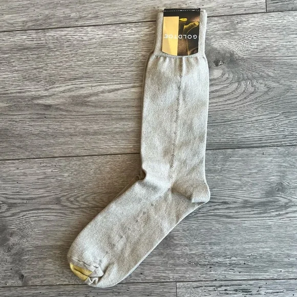 Vintage Goldtoe Men’s Khaki Diamond Print Dress Sock NWT