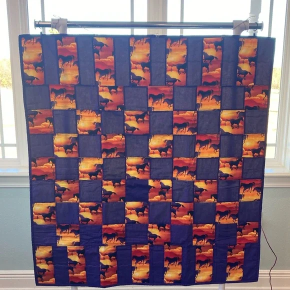 Handmade Horse Lap Quilt