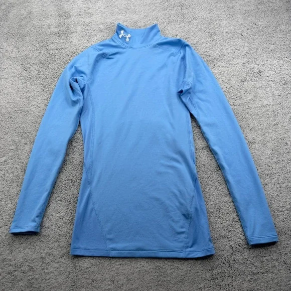 Under Armour Compression Shirt Mens Medium Carolina Blue ColdGear Base Layer