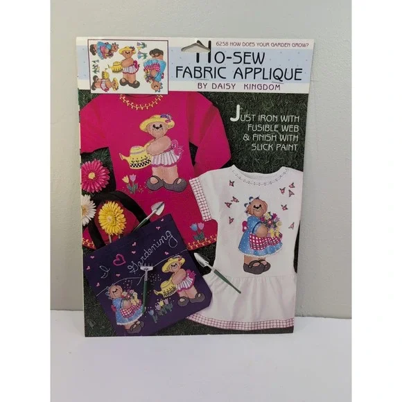 Vintage Daisy‎ Kingdom Applique No Sew Teddy Bears How Does Your Garden Grow