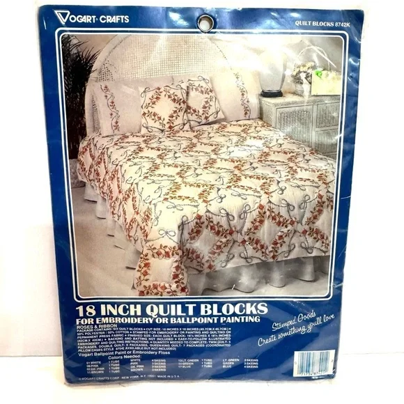 Vogart Embroidery Kit NIP 6 Blocks 18
