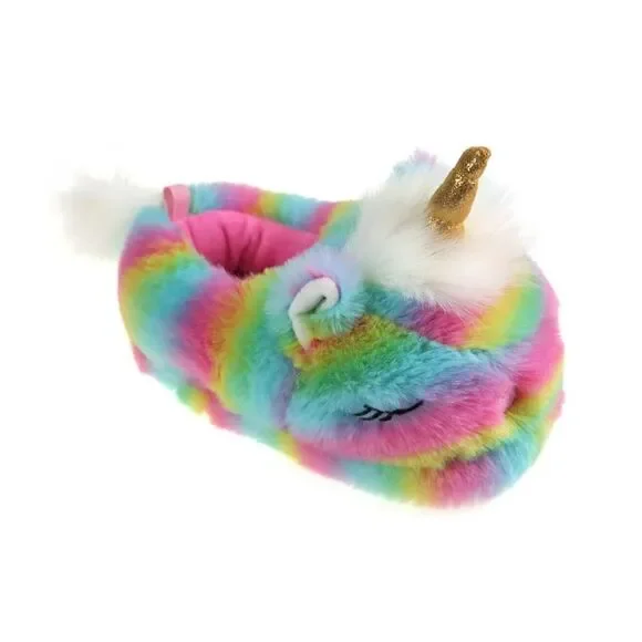 Wonder Nation Toddler Girls Critter Unicorn Slippers Size: 5/6